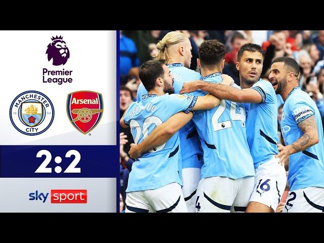 Stones rettet späten Punkt im Gipfeltreffen! | Manchester City - FC Arsenal | Highlights