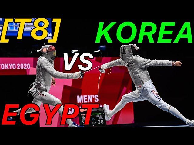 Tokyo 2021 [T8] Korea v Egypt | Olympic Fencing | Men's Sabre Team Highlights 도쿄 올림픽 펜싱 남자 사브르 레