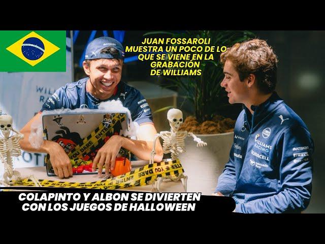 Colapinto y Albon se divierten con los juegos de Halloween en la previa de GP de Sao Paulo. F1 radio