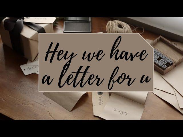 Hey, we have a letter for you !! Lets start exploring this journey together 