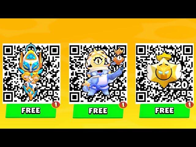 FREE x20 ANGEL & DEMON STAR DROPS & PINS QR CODES 2024  BRAWL STARS QR CODE