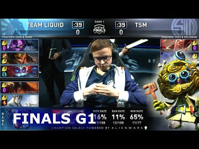 TL vs TSM - Game 1 | Finals S9 LCS Spring 2019 | Team Liquid vs TSM G1