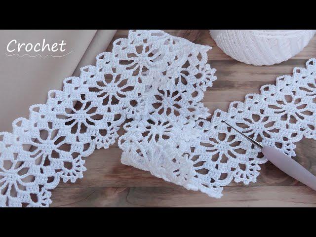 Ажурное ЛЕНТОЧНОЕ КРУЖЕВО вязание крючком Easy to Crochet TAPE LACE Tutorial