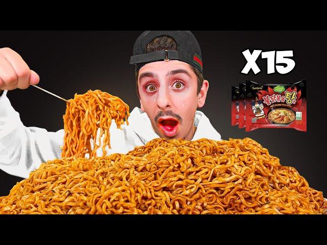 Eating the Worlds Spiciest Korean FIRE Noodles!