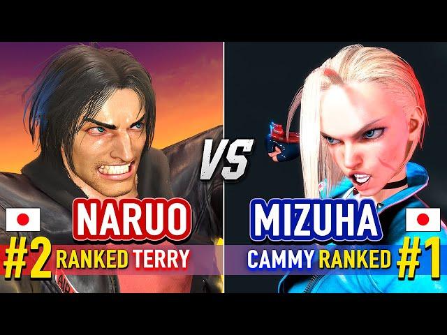 SF6  NARUO (#2 Ranked Terry) vs MIZUHA (#1 Ranked Cammy)  Street Fighter 6 High Level Gameplay