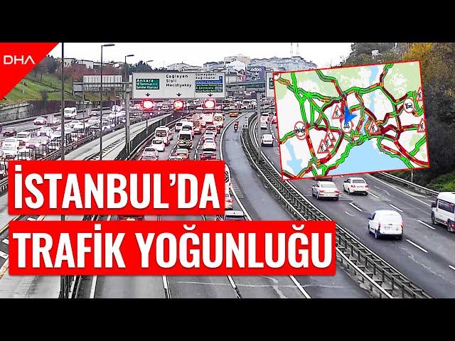 İstanbul'da haftanın ilk iş gününde trafik yoğunluğu