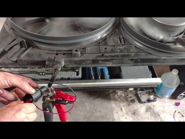 Bench testing VW 1.9 tdi radiator fan!