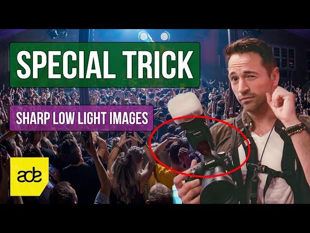 Special tip for sharp low light nightclub photography