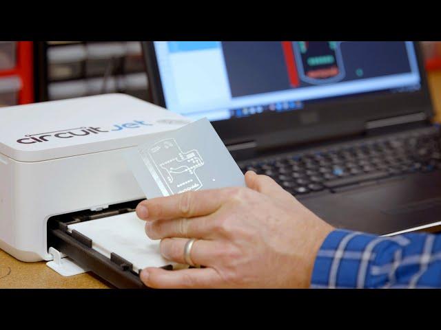 Electroninks CircuitJet PCB printer prototype - direct from Autodesk Eagle