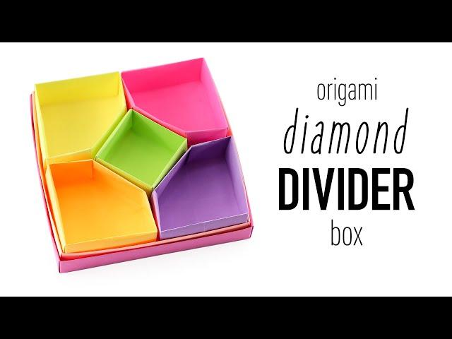 Origami Diamond Divider Box Tutorial DIY - Paper Kawaii