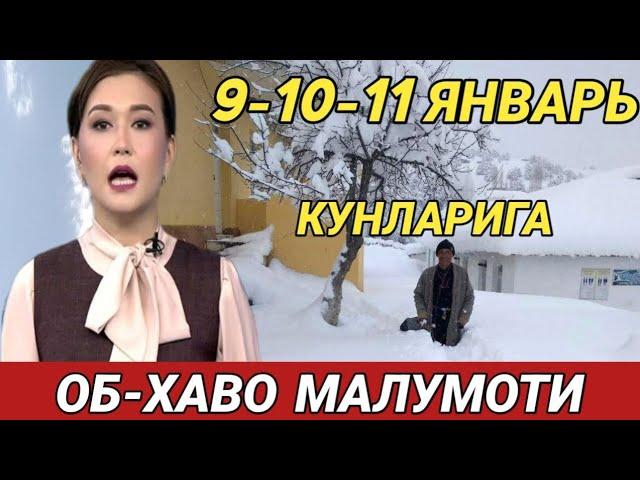 9-10-11 ЯНВАРЬ КУНЛАРИ УЧУН ОБ ХАВО МАЛУМОТИ, ob havo.