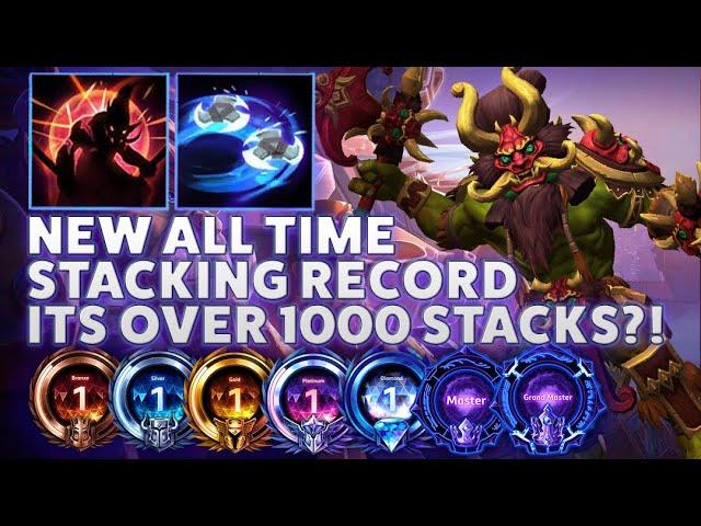 Zuljin Tazdingo - NEW ALL TIME STACKING RECORD ITS OVER 1000 STACKS?! - Bronze 2 Grandmaster S2 2023