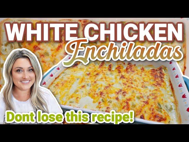 Irresistible Cheesy White Chicken Enchiladas - A Must-try!