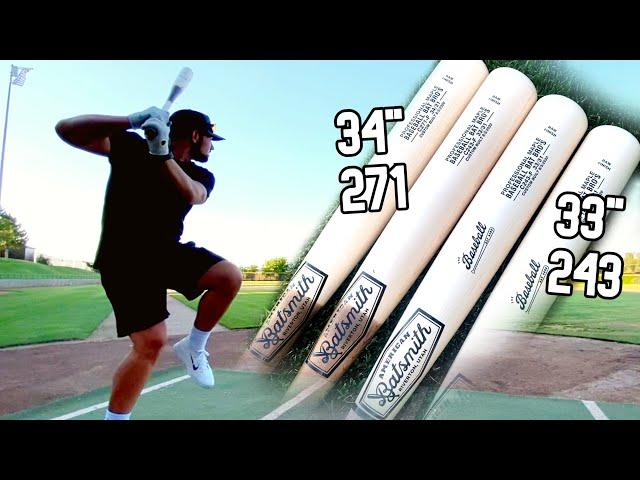 LONG & LIGHT vs SHORT & HEAVY - Wood Baseball Bat Reviews - 243 33/31 Uncupped vs 271 34/31 Cupped