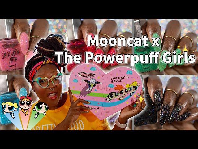 Mooncat x The Powerpuff Girls Nail Polish Swatches & Review || Nicole Loves Nails