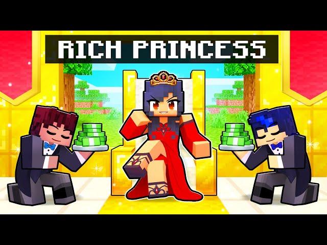 Playing as a RICH PRINCESS in Minecraft!