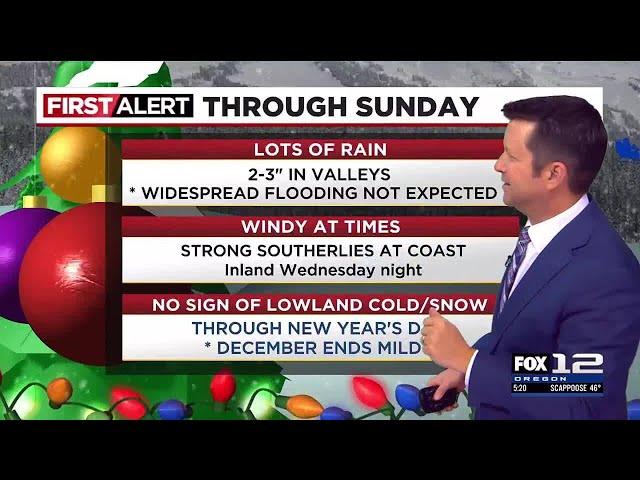 FOX 12 Oregon Monday evening weather forecast for Portland (12/23)