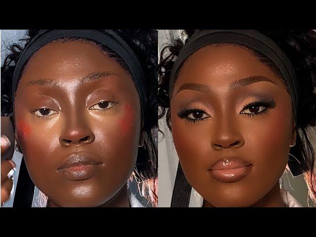 Step by Step Dark Skin Makeup Tutorial | last Tutorial for 2024