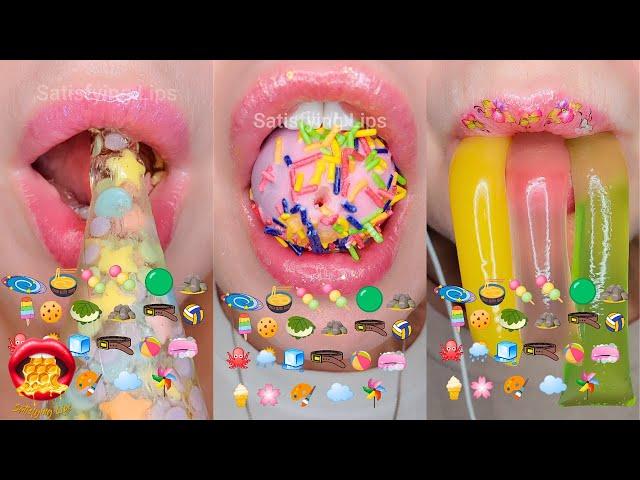 RAINBOW EMOJI FOOD CHALLENGE 먹방