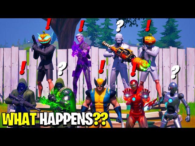 What Happens if ALL 9 Bosses Meet in Fortnite! | Boss Midas Meets Iron Man, Dr Doom & Henchmen!