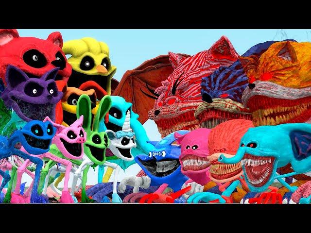 DRAGON SMILING CRITTERS POPPY PLAYTIME VS ALL CURSED SONIC TAPES FAMILY (Garry's Mod)