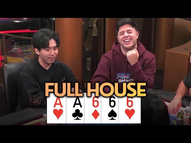 Poker Pro WINS Biggest Pot With a FULL HOUSE at Live Cash Game