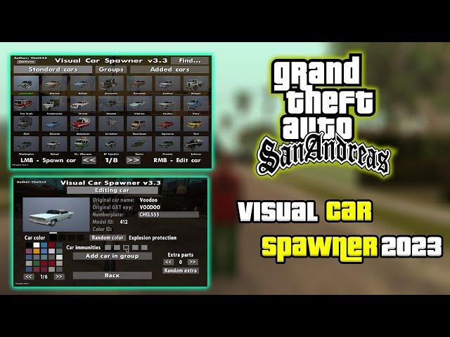 How  to install Best Visual Car Spawner 2023 in GTA San Andreas