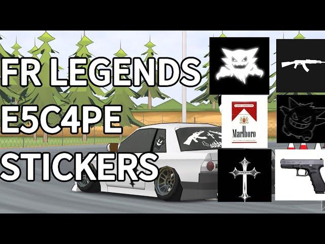 FR LEGENDS E5C4PE STICKERS TUTORIAL (free codes)