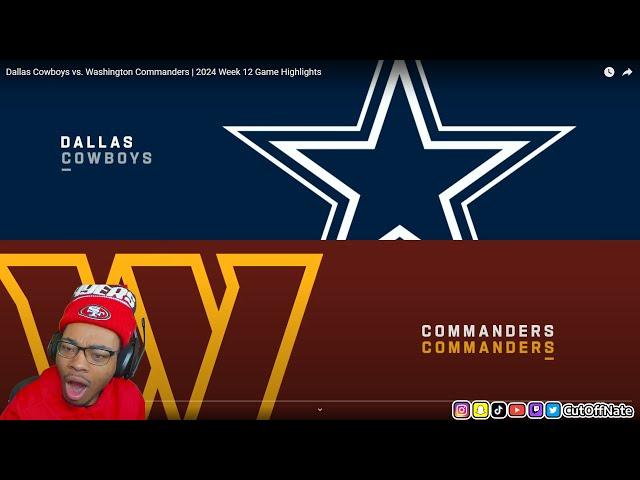 49ERS FAN REACTS TO Dallas Cowboys vs. Washington Commanders | 2024 Week 12 Game Highlights