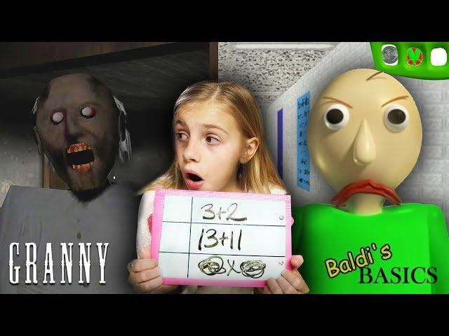 Baldi's Basics at Granny's Homeschool! | Granny Horror Game and Baldi's Basics in REAL LIFE COMBINED