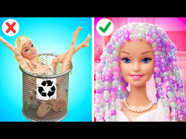 NEW 123 GO! Recovery Of A Sad And Ugly Barbie! Doll Hacks And Makeovers You Will Love!