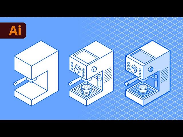 Adobe Illustrator Tutorial - How to Create Isometric Vector Illustrations