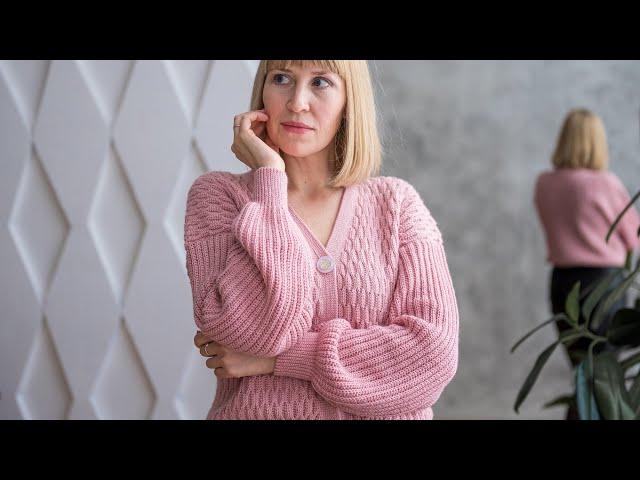 Женский Кардиган Леди. Вязание крючком. Crochet Cardigan Pattern for women