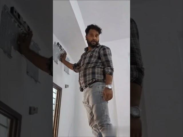 split ac installation hanging plate fitting process work.#splitac #installation #tyshorts