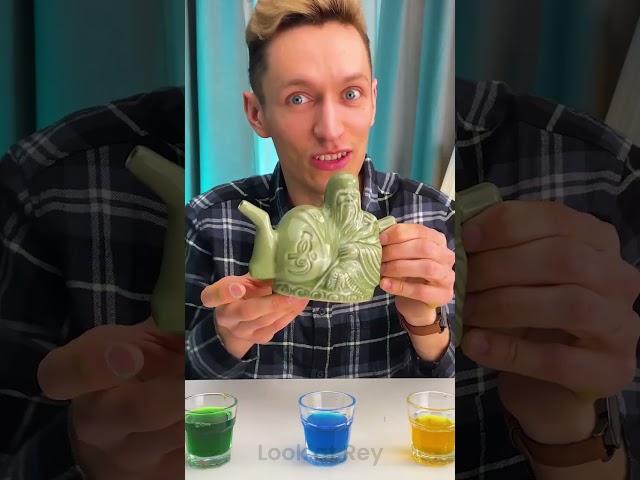 Mystery teapot secrets revealed!  Amazing science experiments 🟡🟢 #shorts