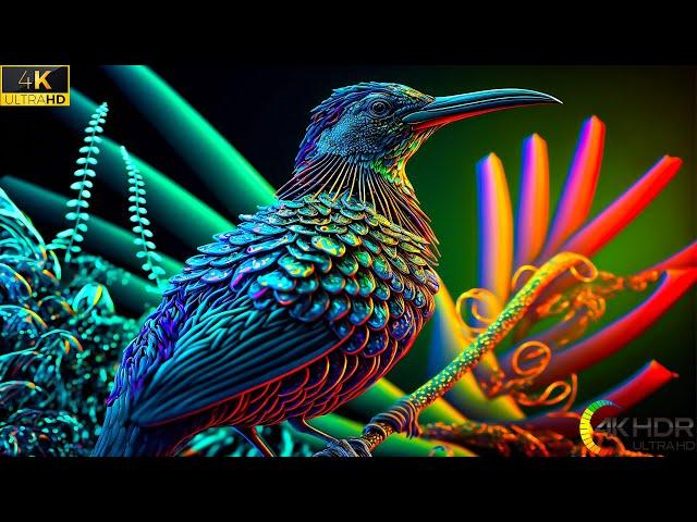 The World of Birds in - Colorful  with Relaxing Music -  Video ULTRA HD