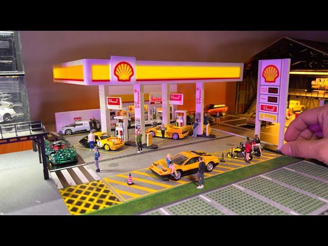 Shell Gas Station by Gfans 1/64 Diorama | Hotwheels Diorama