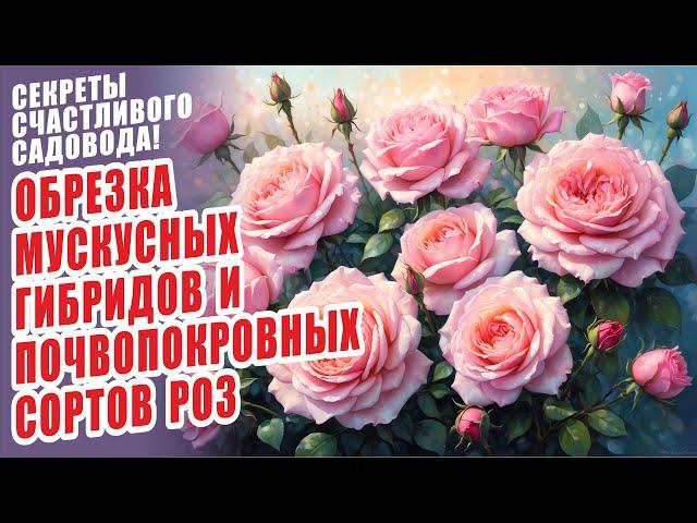 ОБРЕЗКА МУСКУСНЫХ ГИБРИДОВ И ПОЧВОПОКРОВНЫХ СОРТОВ РОЗ. ОБРЕЗКА РОЗ ОСЕНЬЮ. РОЗЫ В САДУ.