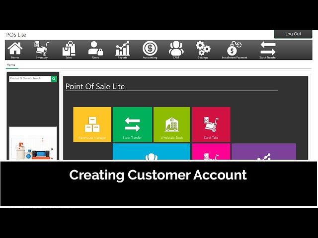 POSLite - Creating a customer account