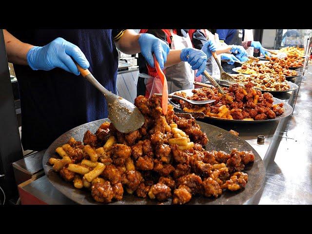 Korean 'Sweet and Sour Chicken' that sells 10 tons a month!! / dak-gangjeong / Korean Street Food