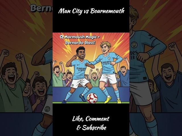 Man City vs Bournemouth Highlights#shorts #mancity #bournemouth #premierleague  #footballhighlights