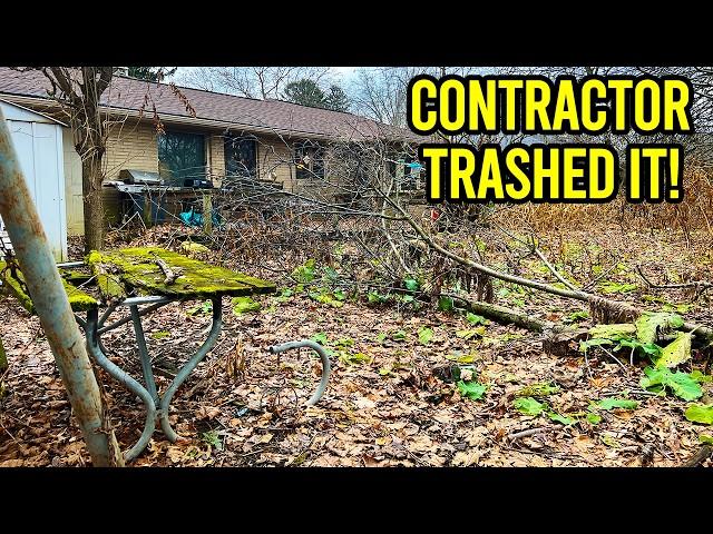 CONTRACTOR SCAMMED this ELDERLY LADY THEN TRASHED HER YARD! I cleaned it for free