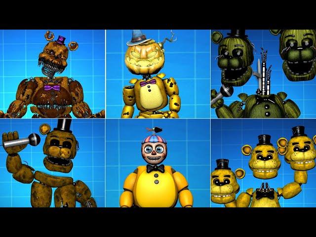 Mutant Golden Freddy fnaf sfm Workshop Animation