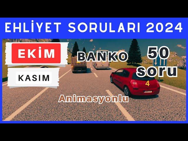 Ehliyet Sınav Soruları 2024 | Ekim, Kasım Çıkmış Ehliyet Sorularını Çöz