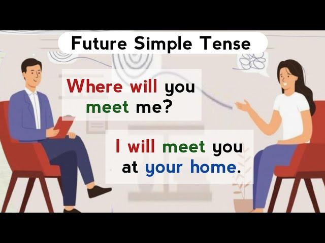 English Conversation Practice | Simple Future Tense | English Speaking Practice for Beginners