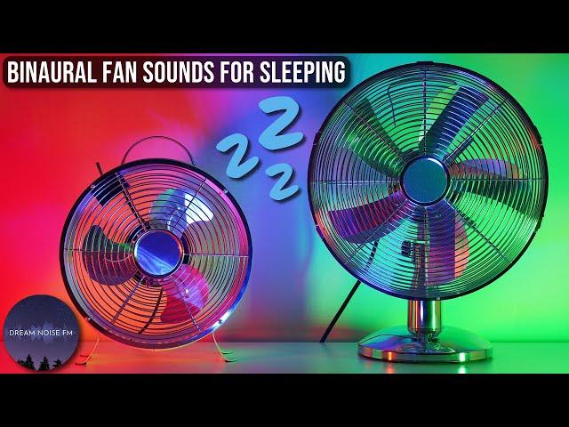 Binaural oscillating fan sounds for sleep  - Black Screen