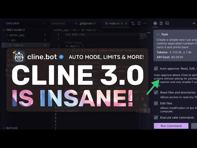 Cline 3.0 (Upgraded): This is the ULTIMATE AUTONOMOUS AI CODER that we need! (Auto mode, Rules, etc)