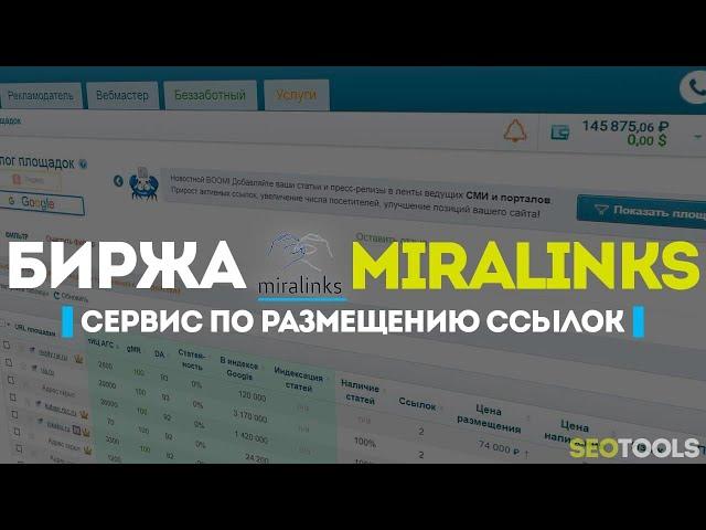 обзор сервиса по размещению ссылок миралинкс от SEO tools | биржа вечных ссылок miralinks