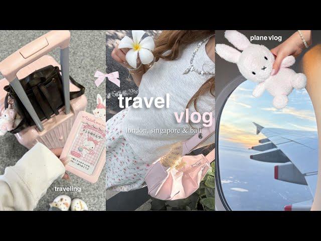 ultimate travel vlog: london, singapore & bali - plane rides, aesthetic cafe, beach