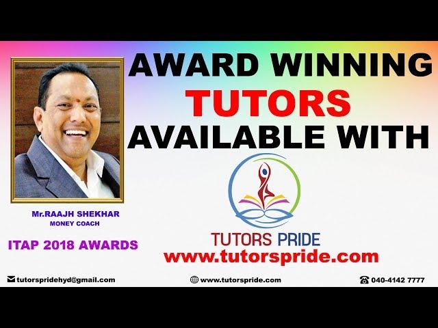 TUTORS PRIDE's AWARD WINNING TUTORS @ "ITAP 2018 " Mr.RAAJH SHEKHAR Garu